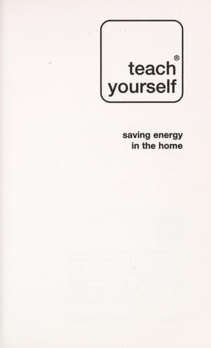 Saving Energy in the Home